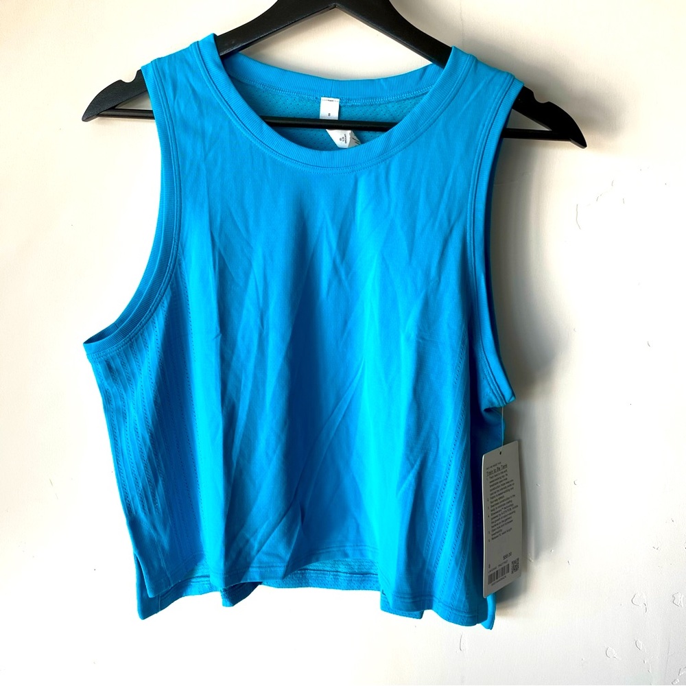 Lululemon, Train to Be Tank Top, Aqua Blue, Size 8, New with tags.